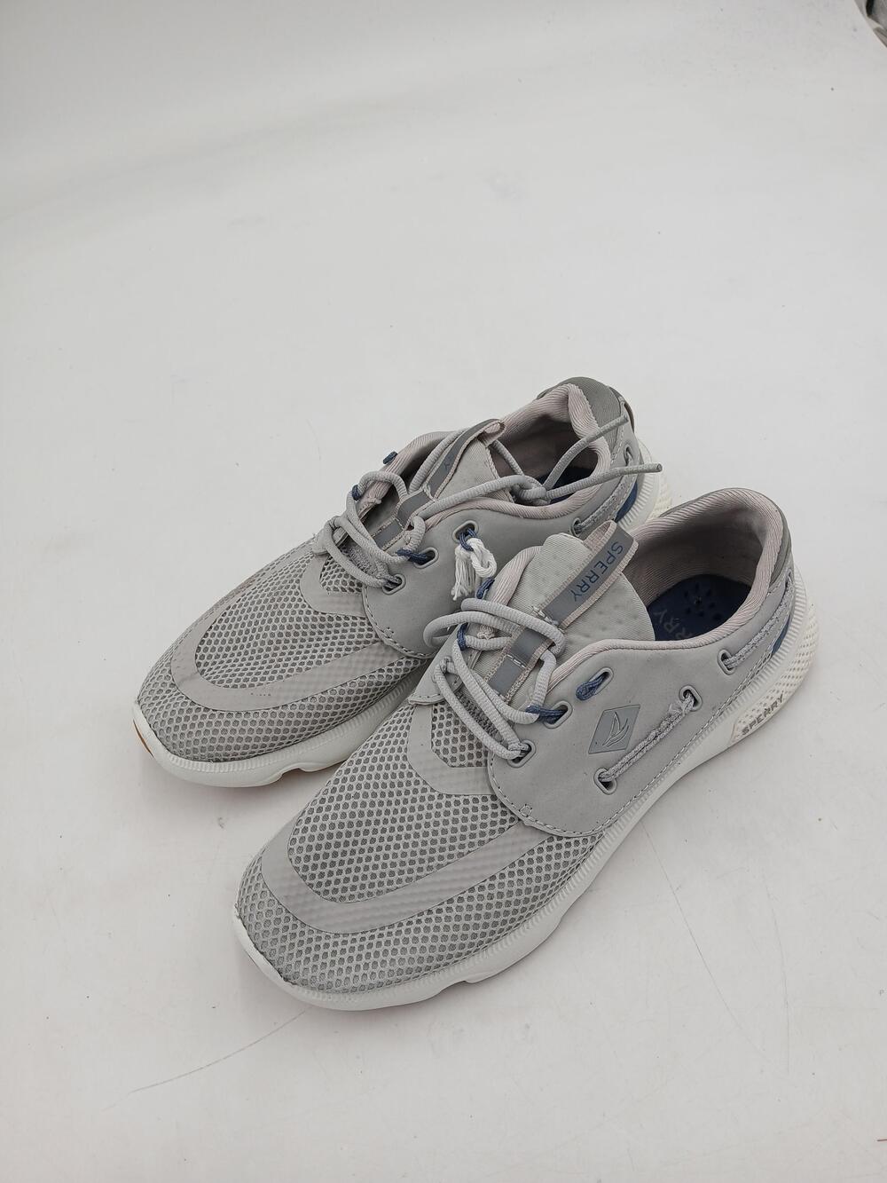 Sperry 7 Seas 3-Eye Womens Sport Shoes Sz 8.5 Gray Mesh Casual Sneakers STS87105